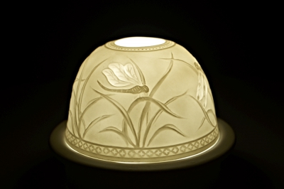 Starlight 84 Libelle Hellmann Porzellan Teelicht Windlichthalter Bisquitporzellan Deko - 1