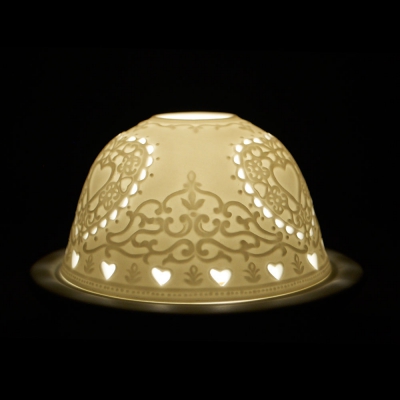 Starlight 51 Herz Porzellan-Teelicht Windlicht Hellmann Deko-Windlichthalter - 1