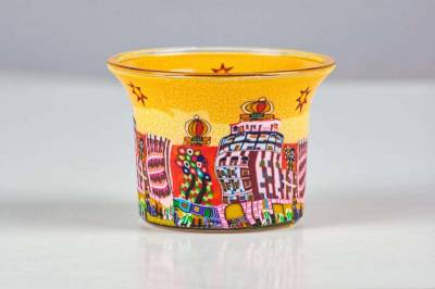 Votiv Glas 325 Fantasiehaus dekoratives Windlicht - 0