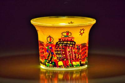 Votiv Glas 325 Fantasiehaus dekoratives Windlicht - 1