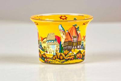 Votiv Glas 307 Weihnachtsmarkt in Michelstadt dekoratives Windlicht - 0