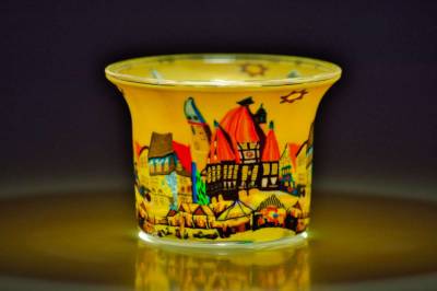 Votiv Glas 307 Weihnachtsmarkt in Michelstadt dekoratives Windlicht - 1