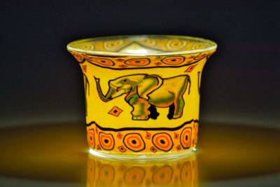 Votiv Glas 286 Elefant dekoratives Windlicht - 1