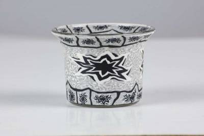 Votiv Glas 268 Stern white black dekoratives Windlicht - 0