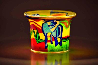 Votiv Glas 216 stilisierter Elefant dekoratives Windlicht - 1