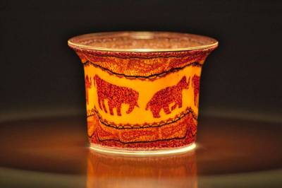 Votiv Glas 211 Elefantenkolonne dekoratives Windlich - 1