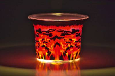 Votiv Glas 140 Phantasiemotiv dekoratives Windlicht - 1