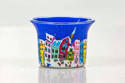 Votiv Glas 71 Stadt dekoratives Windlicht - 0