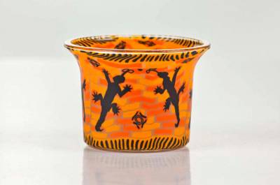 Votiv Glas 63 Eidechsen dekoratives Windlicht - 0