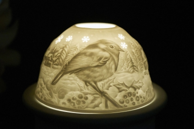 Starlight 269 Vogel Teelicht Windlicht Dekoration Porzellanteelicht Bisquitporzellan - 0