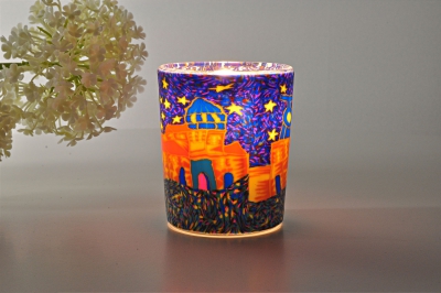 Leuchtglas für Teelicht 308 Spanish Town Ø5,8cm Deko Teelichtleuchte Windlichthalter Lampe - 1