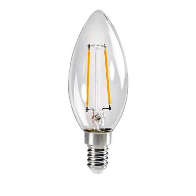 2,5W LED Filament Lampe, E14  warmweiss, LED Birne LED-Lampe Kerzenform - 0