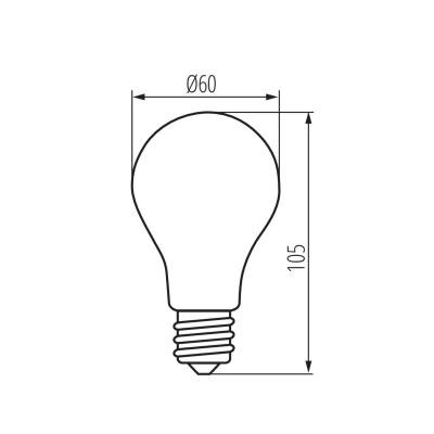 4,5 Watt LED Lampe Filament, 470lm, E27 Sockel, warmweiss, LED Birne - 1