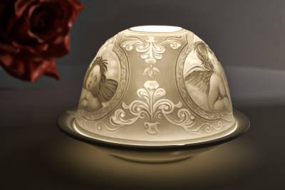 Kerzenfarm Dome Light Nr. 30012 Raphael Engel - Teelicht Windlicht Dekoration Porzellanteelicht - 1