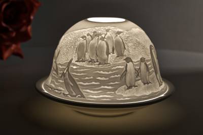 Kerzenfarm Hahn Dome Light, Nr. 32003 Antarktis - Teelicht Windlicht Dekoration Porzellanteelicht - 1