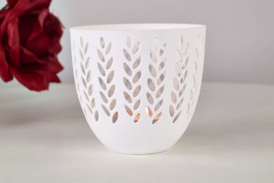 Porzellan-Becher Zweige, Teelichthalter Windlicht Lichterzauber Tealight Cups - 0