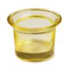 Teelichthalter, Glas, gelb, Teelichtglas, Windlichthalter, Kerzenständer, Teelichter