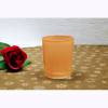Teelichtglas orange, Teelichthalter, Glas für Teelichter, Windlicht, uni