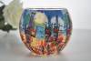 Leuchtglas 21642 Stadtleuchten Teelichtglas mit Stadtmotiv mit blauem Himmel Unikat in Serie