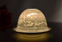 Kerzenfarm Hahn Dome Light 32031 Stille Teelicht Windlicht Dekoration Porzellanteelicht