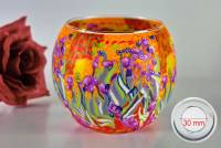 Leuchtglas 21403 Lilien 11cm MIT 30mm Bohrung Tauschglas Ersatzglas