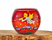 Leuchtglas ohne Wachs Nr.511 muszierender Engel mit goldenen Flügel