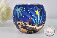 Leuchtglas 21823 Bethlehem 11cm MIT 30mm Bohrung Tauschglas Ersatzglas