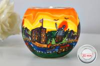 Leuchtglas 21633 British Village 11cm MIT 30mm Bohrung Tauschglas Ersatzglas