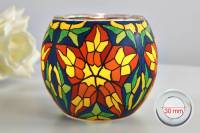 Leuchtglas 21305 Stained glass 11cm MIT 30mm Bohrung Tauschglas Ersatzglas