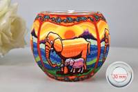 Leuchtglas 21121 Elefant 11cm MIT 30mm Bohrung Tauschglas Ersatzglas