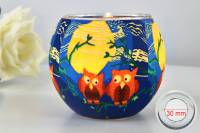 Leuchtglas 21108 Red Owls, 11cm MIT 30mm Bohrung Tauschglas Ersatzglas