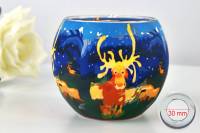 Leuchtglas 21107 Elk Elch 11cm MIT 30mm Bohrung Tauschglas Ersatzglas Kerzenfarm