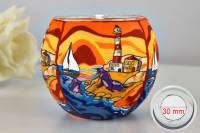 Leuchtglas 21002 Seaside 11cm MIT 30mm Bohrung Tauschglas Ersatzglas