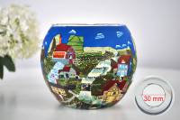 Leuchtglas 21604 American Village 11cm MIT 30mm Bohrung Tauschglas Ersatzglas