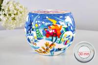 Leuchtglas 21815 Schlittenfahrt 11cm MIT 30mm Bohrung Tauschglas Ersatzglas