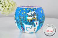 Leuchtglas 21814 Winter 11cm MIT 30mm Bohrung Tauschglas Ersatzglas