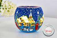 Leuchtglas 21811 Snowy Village 11cm MIT 30mm Bohrung Tauschglas Ersatzglas