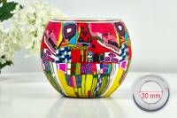 Leuchtglas 21606 Modern Art Red 11cm MIT 30mm Bohrung Tauschglas Ersatzglas