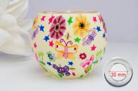 Leuchtglas 21113 Butterfly green 11cm MIT 30mm Bohrung Tauschglas Ersatzglas