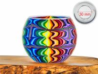 Leuchtglas Nr.9 Phantasiemotiv Ø11cm MIT 30mm Bohrung Tauschglas Ersatzglas