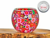 Leuchtglas Nr.124 Blumenwiese Ø11cm MIT 30mm Bohrung Tauschglas Ersatzglas