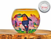 Leuchtglas Nr.167 Motiv Vögel Ø11cm MIT 30mm Bohrung Tauschglas Ersatzglas