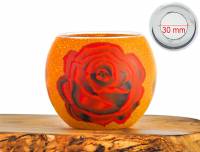 Leuchtglas Nr.297 Rose Ø11cm MIT 30mm Bohrung Tauschglas Ersatzglas