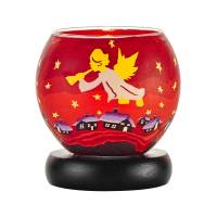 Leuchtglas Lampe Leuchte Nr.511 muszierender Engel mit goldenen Flügel