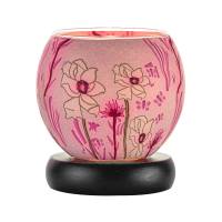 Leuchtglas Nr.519 Lampe Leuchte Ø11cm Dekoration Licht weiße Blume