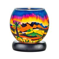 Leuchtglas Nr.125 Lampe Leuchte Ø11cm Dekoration Licht Berglandschaft