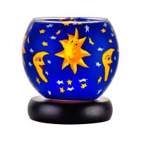 Leuchtglas Lampe Leuchte Nr.41 Ø11cm Dekoration Licht Sonne/Mond/Sterne