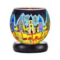 Leuchtglas Lampe Leuchte Nr.37 Ø11cm Dekoration Licht Kirchenbesuch am Sonntag