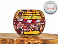 Leuchtglas Nr.576 Café Paris Ø11cm MIT 30mm Bohrung Tauschglas Ersatzglas