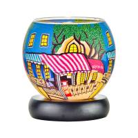 Leuchtglas Lampe Leuchte Nr.562 Ø11cm Dekoration Windlicht Teelichthalter Cafe Paris 1